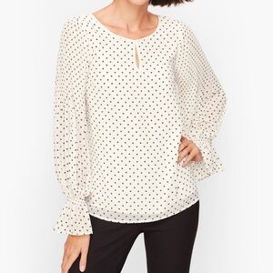 TALBOTS - Polka Dot Blouse - Small NWT